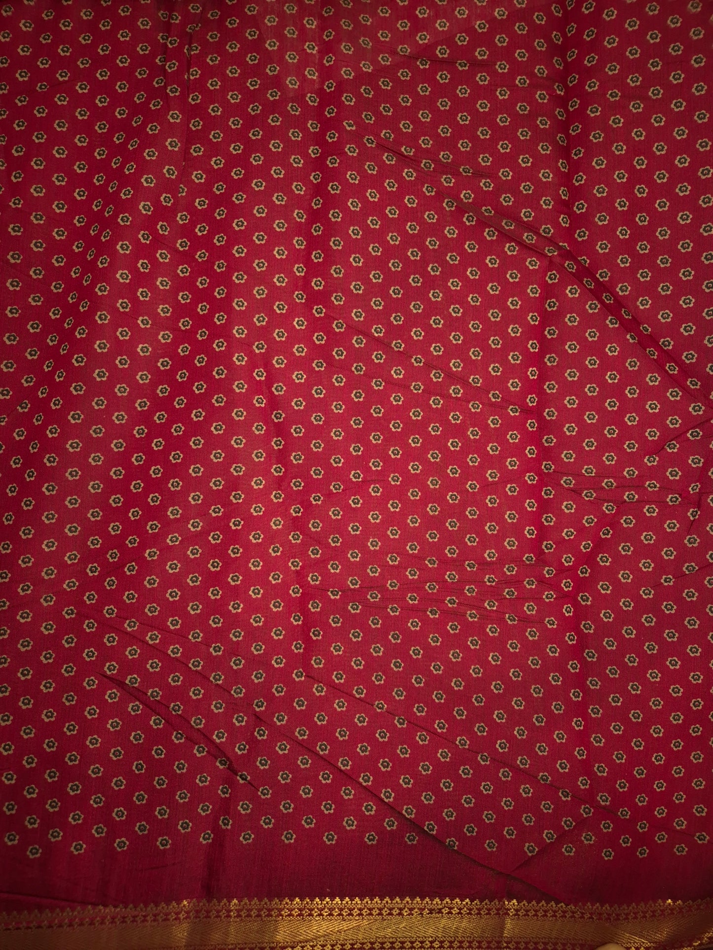 Black Maheswari Silk Saree with Digital Kalamkari Print on Maroon Border