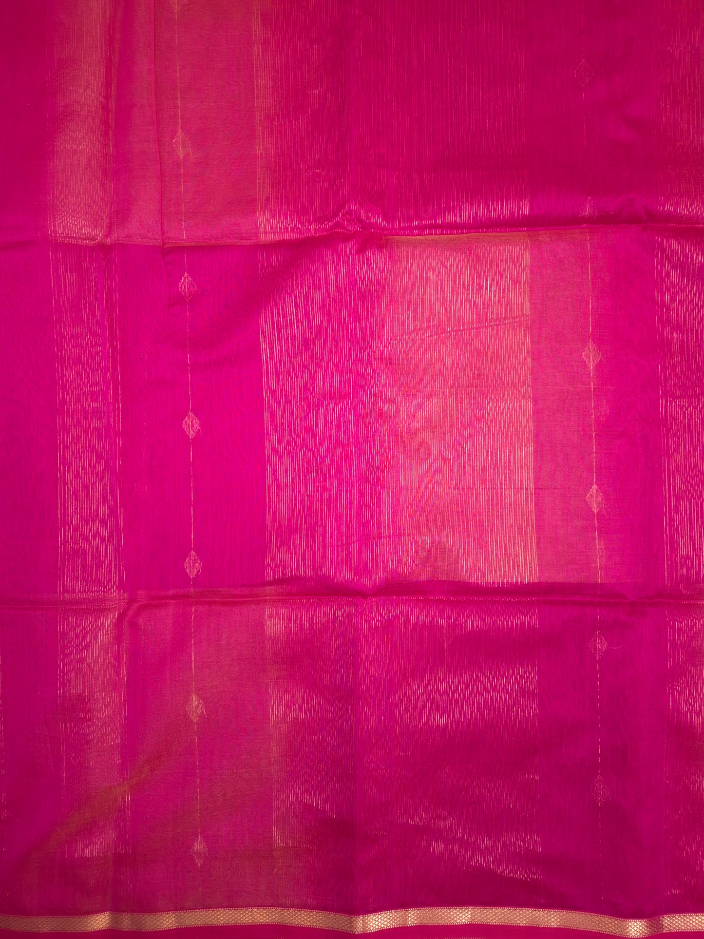 Pink Maheshwari Silk Saree with Yellow Combination