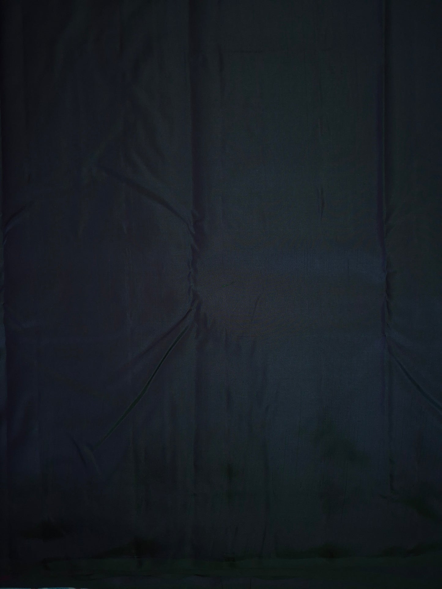 Dual Shade of Navy Blue and Bottle Green Plain Borderless Soft Silk Saree with contrast Maroon Pallu