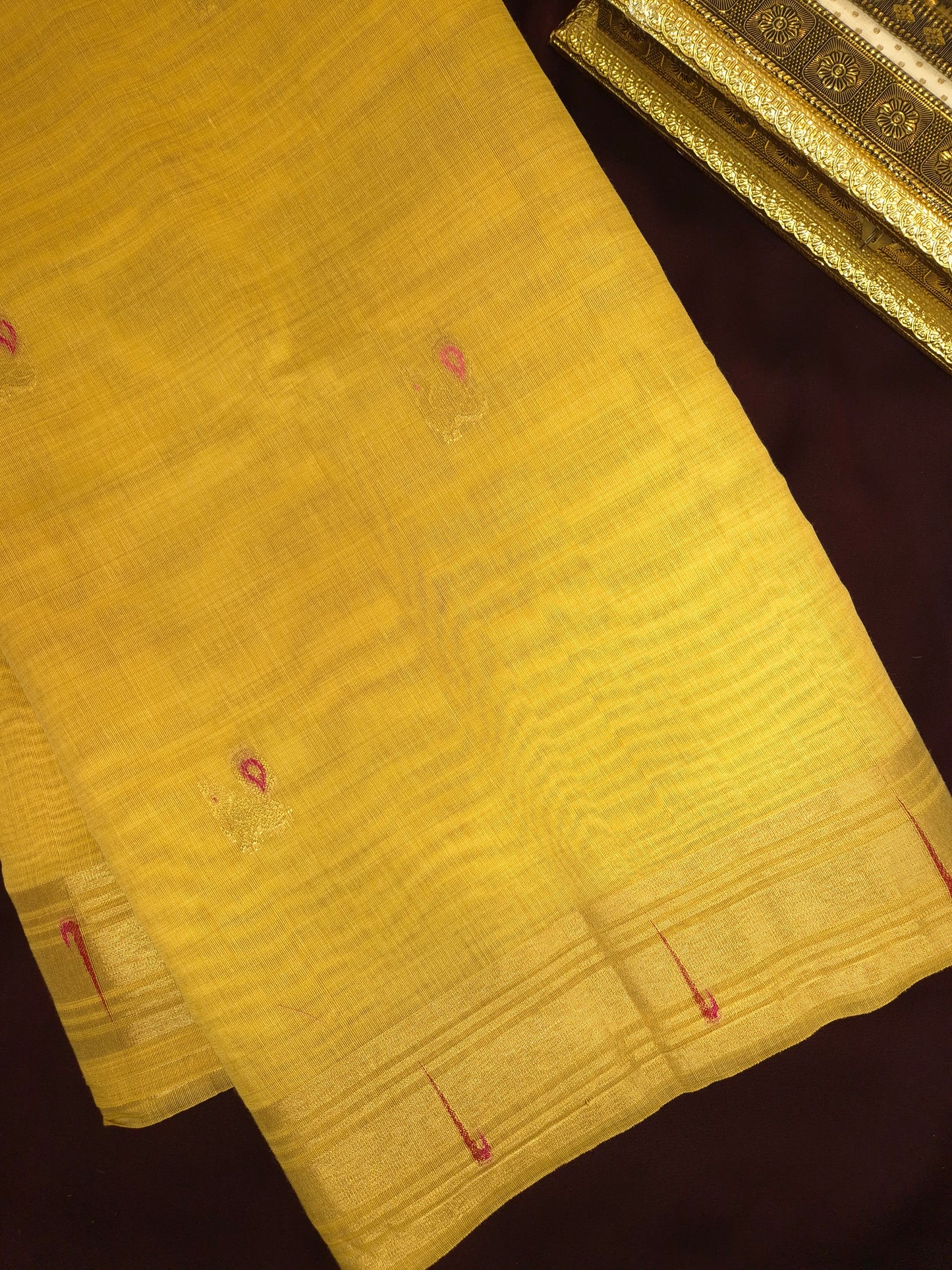 Light Yellow Jamdani Saree with Golden Zari Peacock Buttas and Colorful Peacock Motifs on Pallu