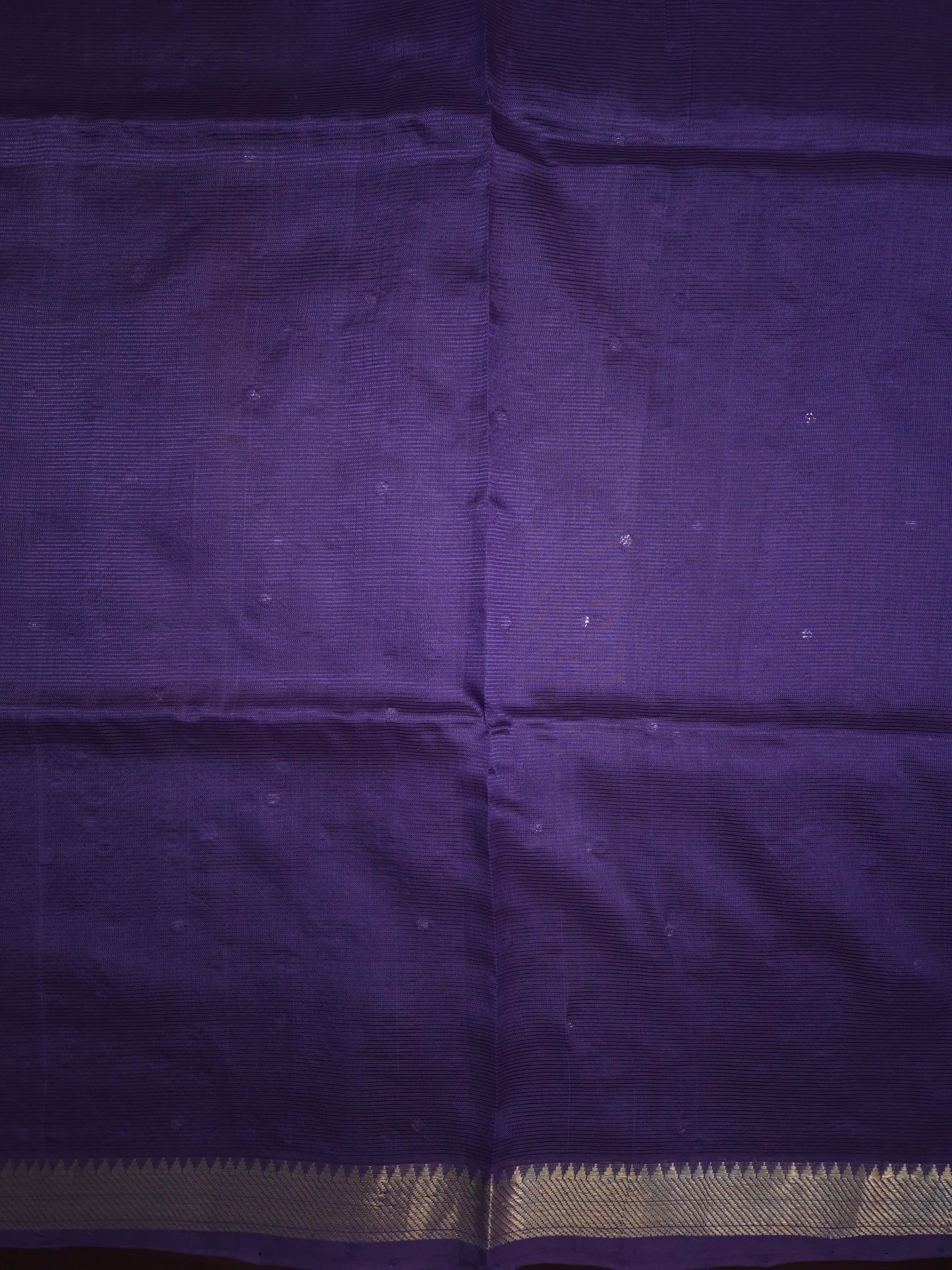 Indigo Mangalgiri Pattu Saree with Mirror work