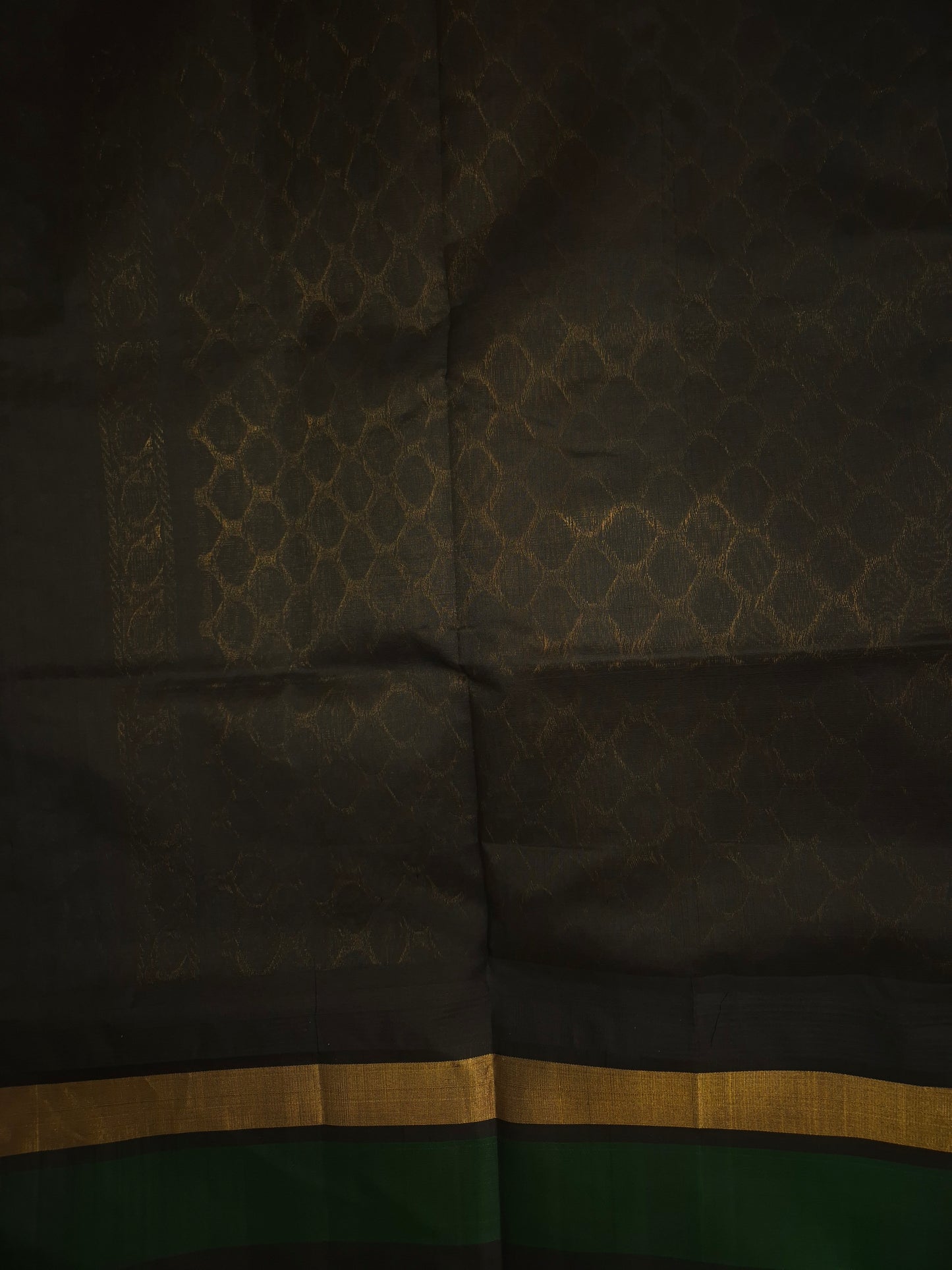 Yellow Silk Cotton Saree with Black Border