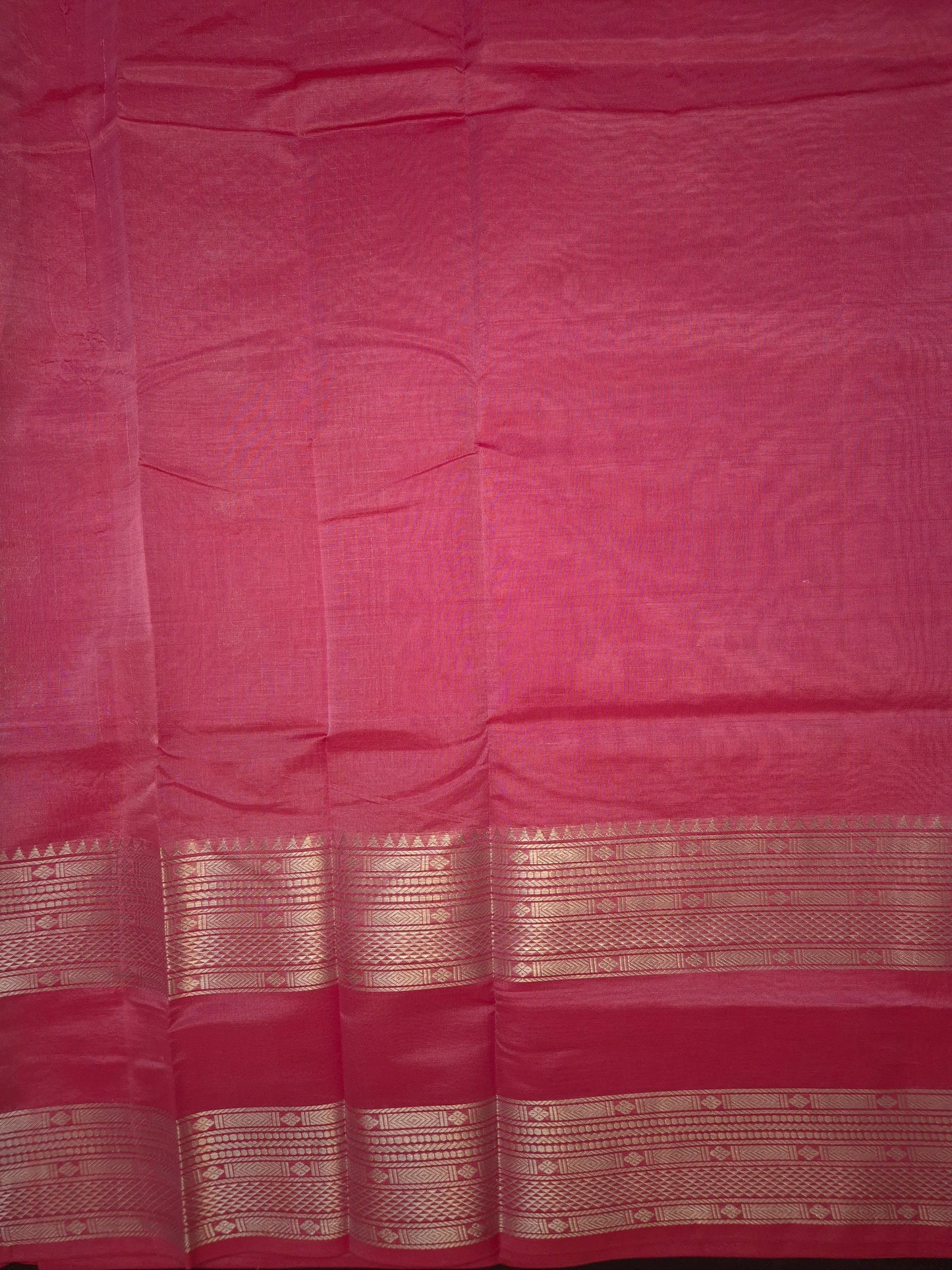 Light Pink Mangalgiri Pattu Silk Saree with Silver Zari