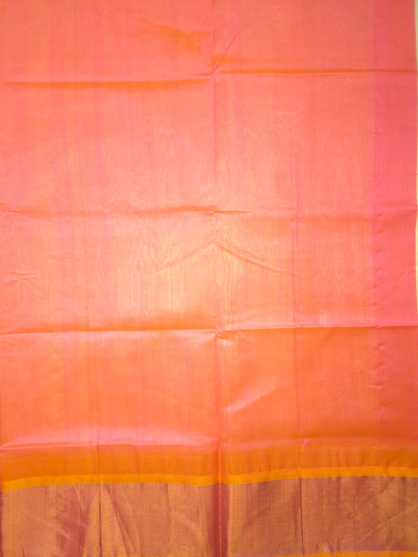 Off White Silk Cotton Saree with Light Pink Border
