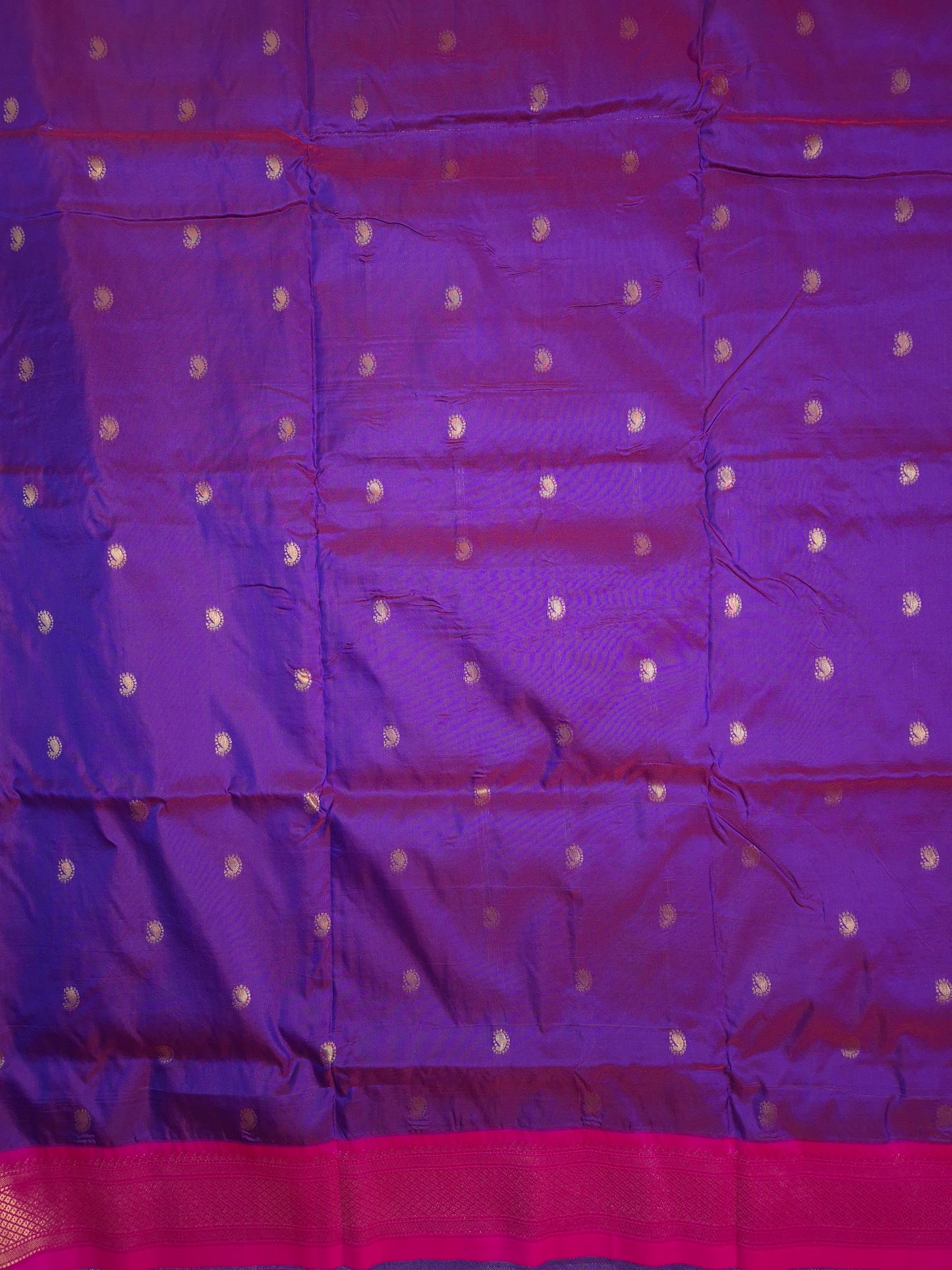 Dual Shade of Purple and Pink Paithani Saree with Pink Border