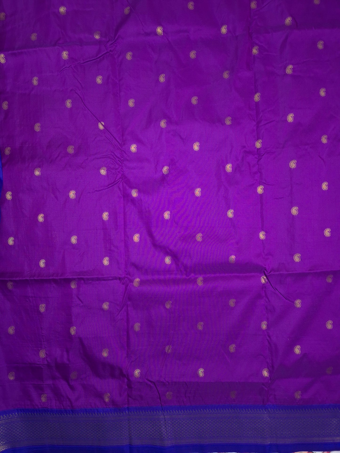 Purple Paithani Saree with Dark Blue Border