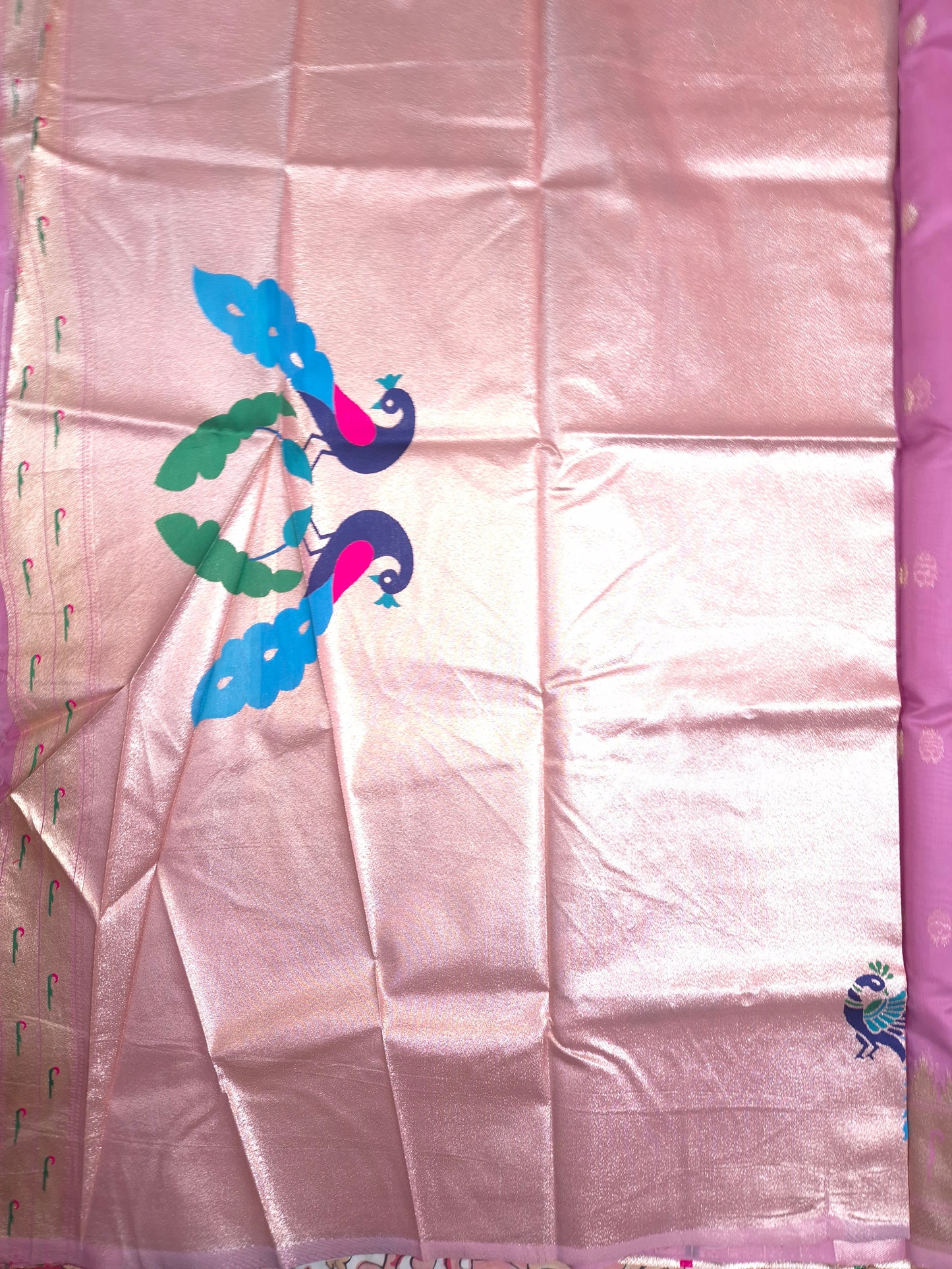 Pink Tissue Paithani Silk Saree