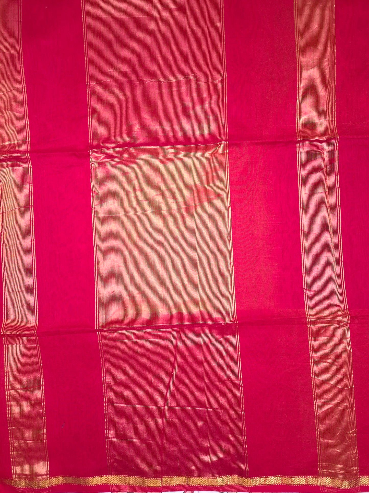 Red Maheshwari Silk Saree
