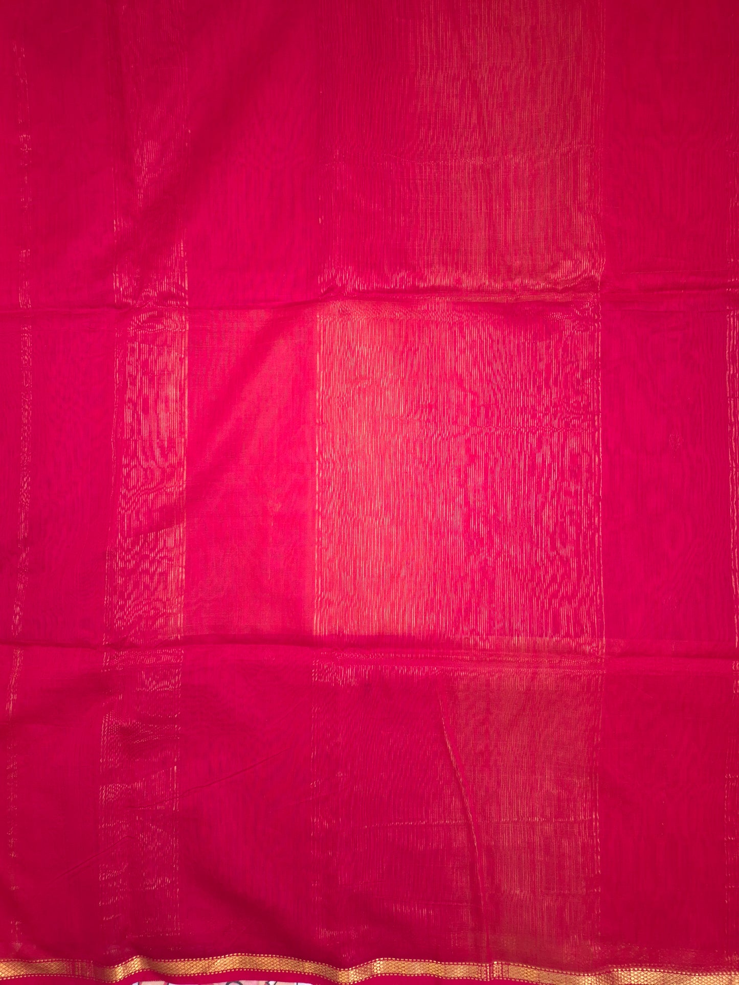 Red Maheshwari Silk Saree