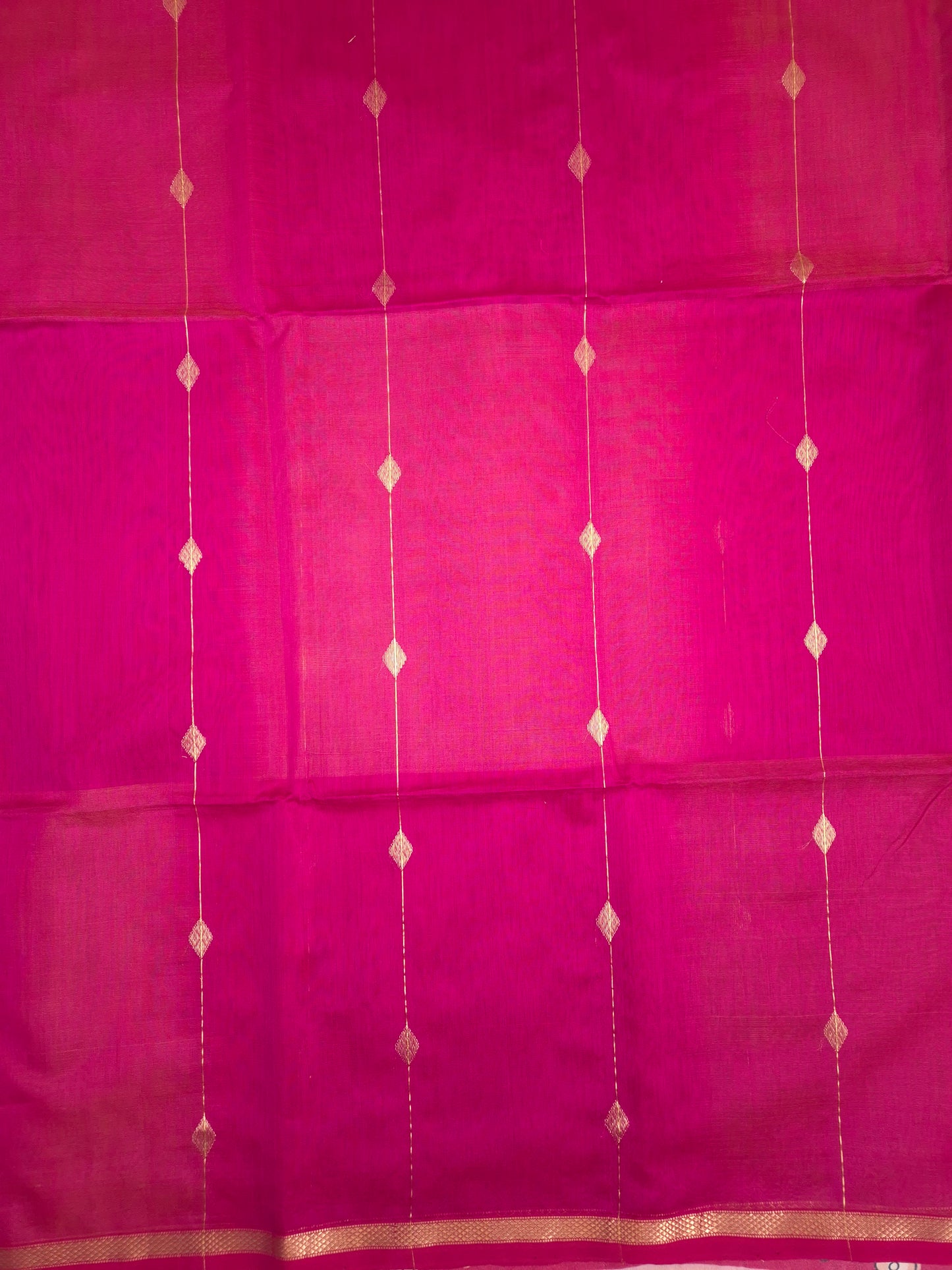 Pink Maheshwari Silk Saree with Yellow Combination