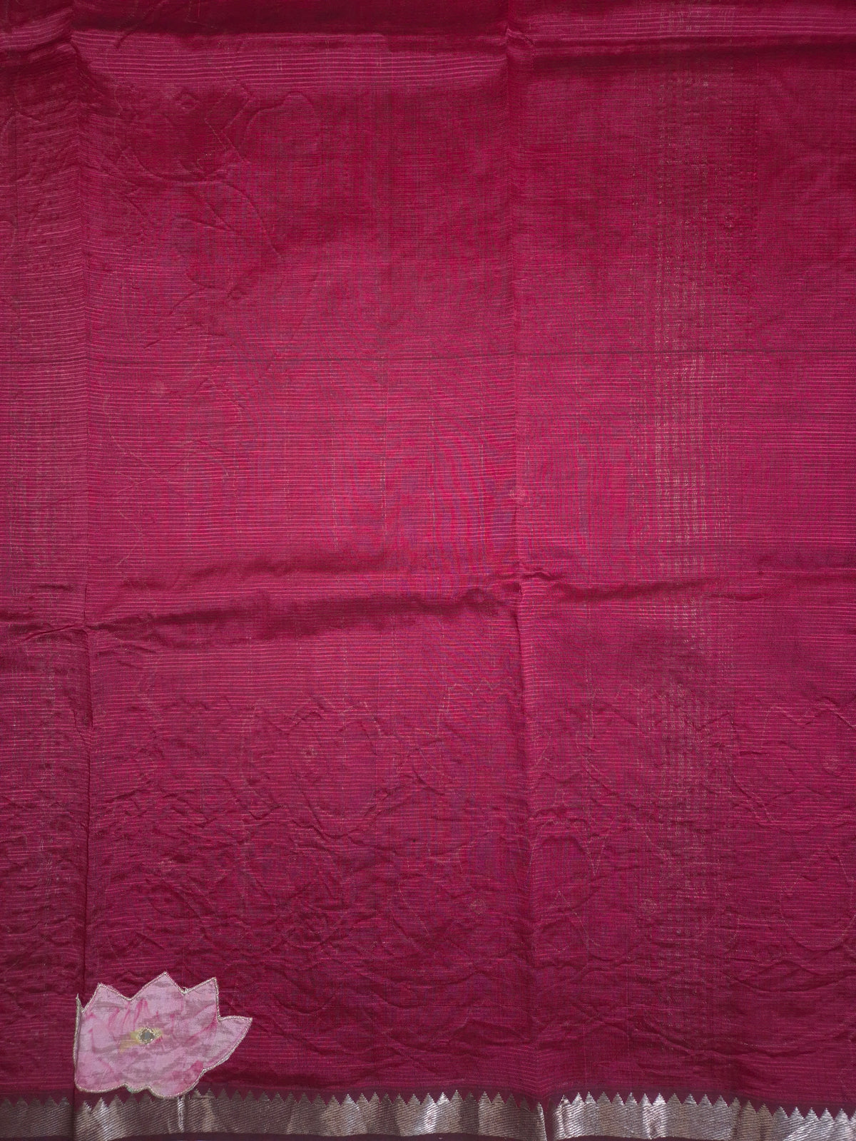 Maroon Lotus Mangalgiri Pattu Saree