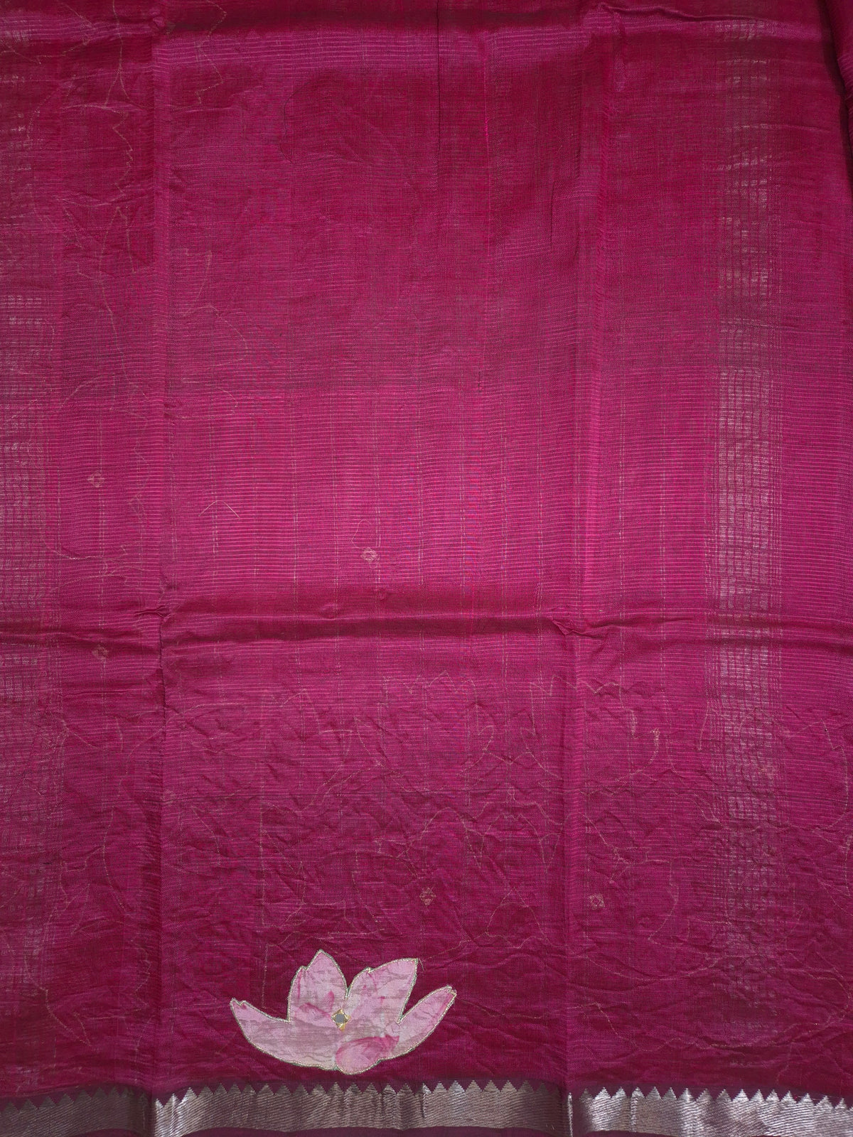 Burgundy Lotus Mangalgiri Pattu Saree