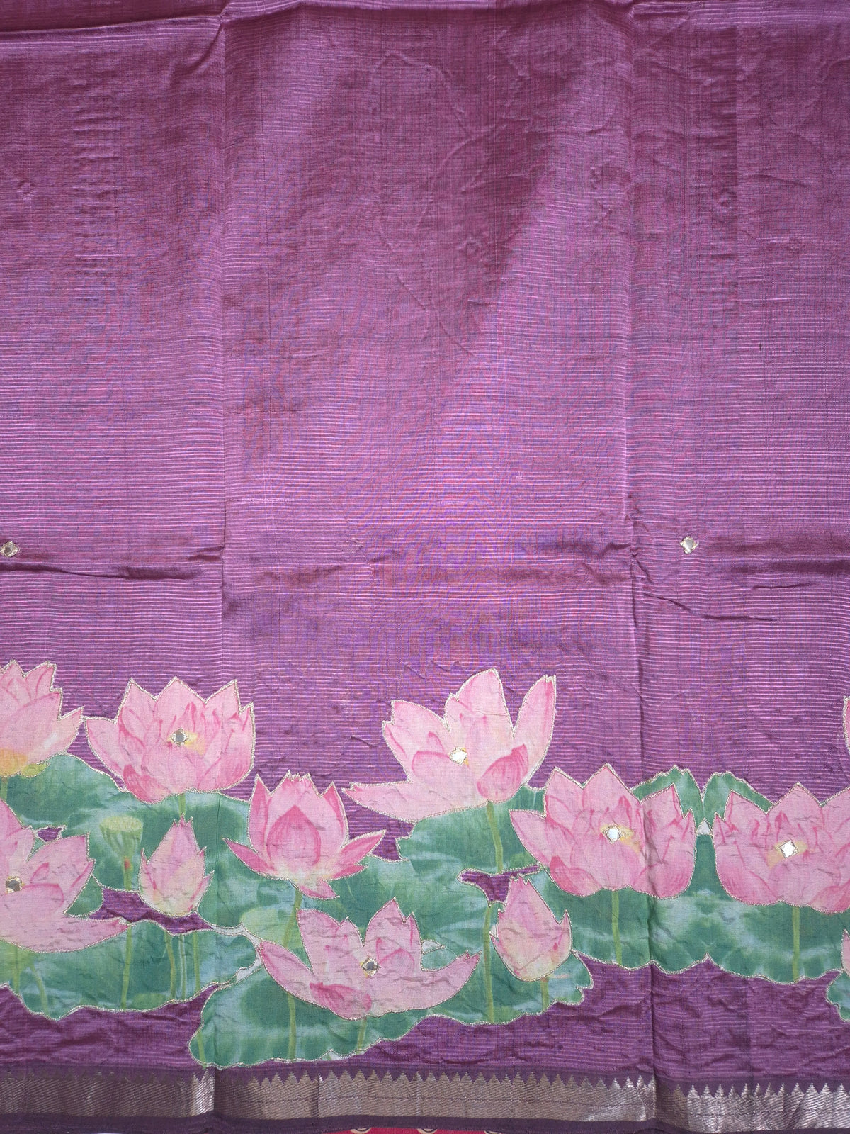 Lilac Lotus Mangalgiri Pattu Saree