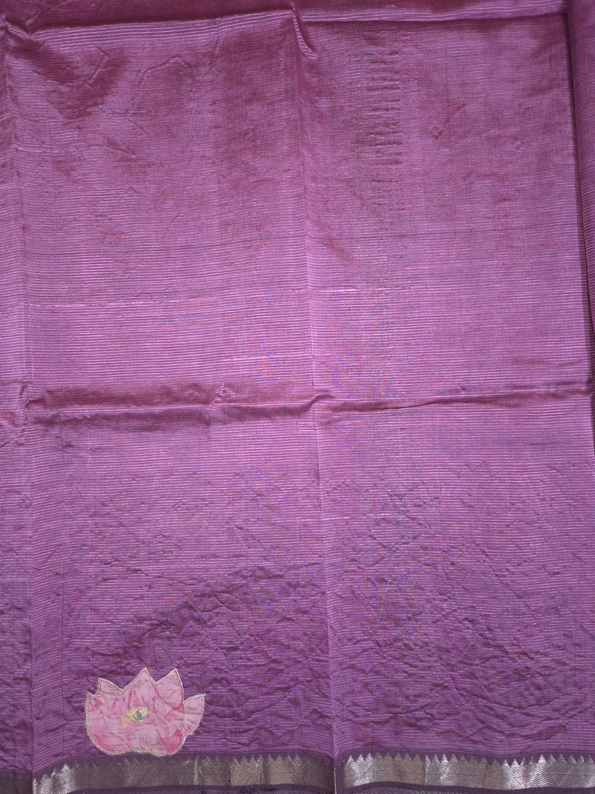 Lilac Lotus Mangalgiri Pattu Saree