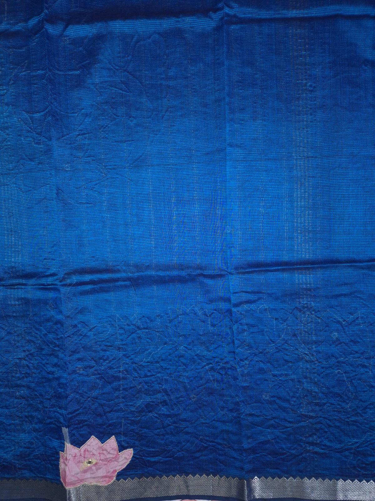 Royal Blue Lotus Mangalgiri Pattu Saree